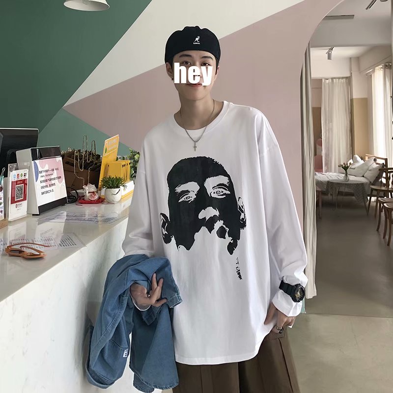 Áo thun nam dài tay cổ tròn thời trang Hàn