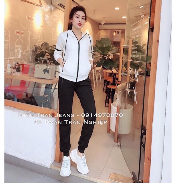 Bộ thể thao nữ kéo khoá hot trend mùa thu đông | BigBuy360 - bigbuy360.vn