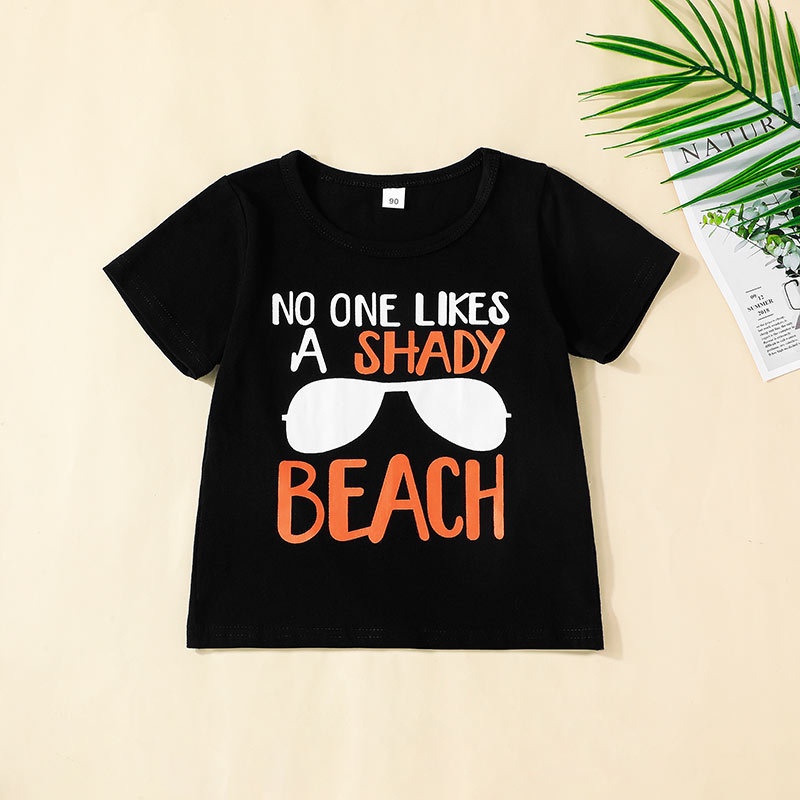 Combo bộ đồ bé trai 1-6 tuổi tay ngắnIn họa tiết hoa Hawaii áo phông quần đùi set mùa hè thời trang cho bé trẻ em