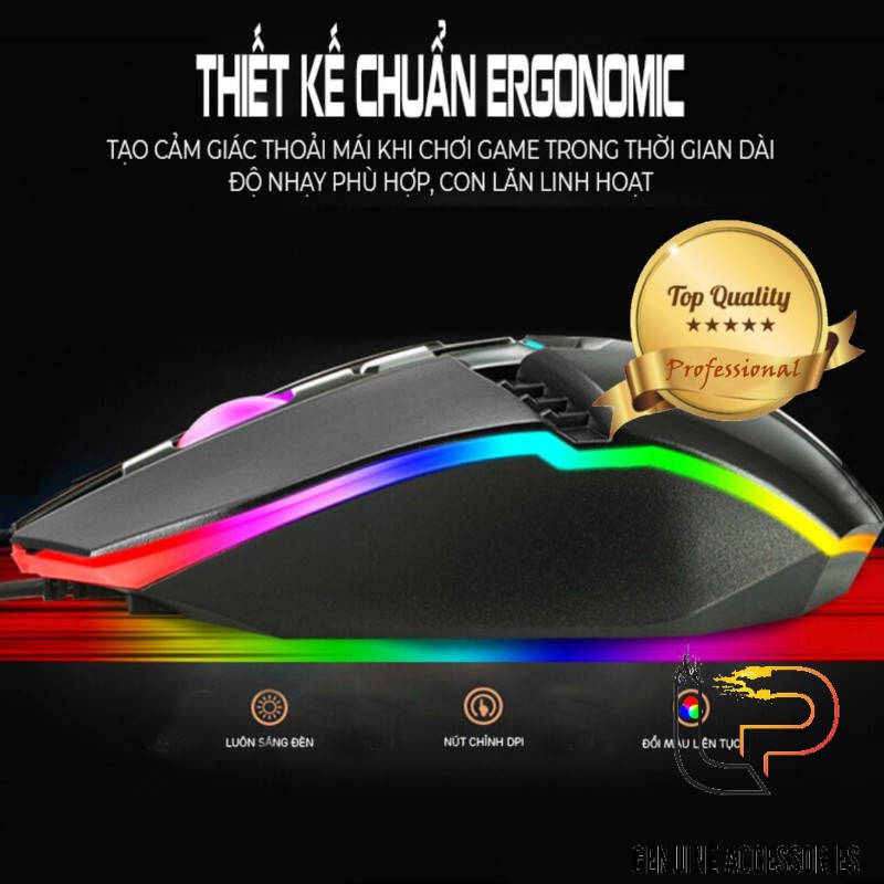CHUỘT CHƠI GAME BAMBA B02 - MOUSE BAMBA B02 CHUYÊN GAME RGB