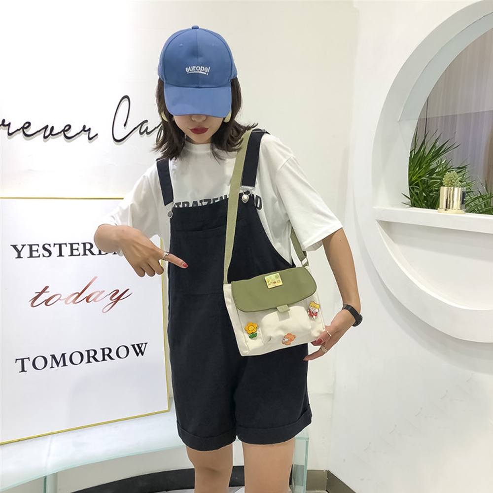 Túi Đeo Chéo Nhỏ Nữ Form Vuông Vải Mềm Đi Chơi Dễ Thương Phong Cách Thời Trang