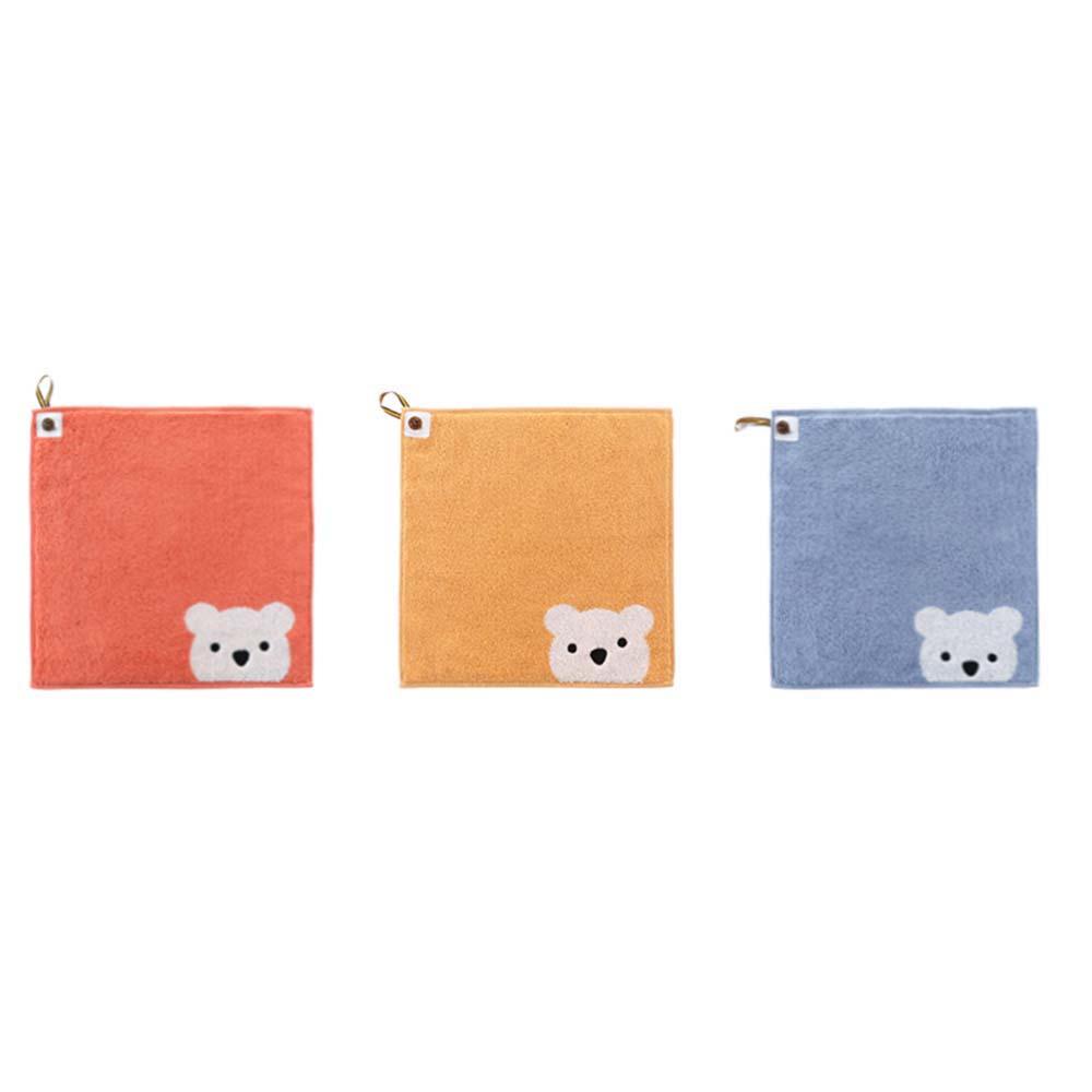 Khăn Lau Mặt Vải Cotton Họa Tiết Gấu Hoạt Hình Lấp Lánh Thoải Mái Cho Bé