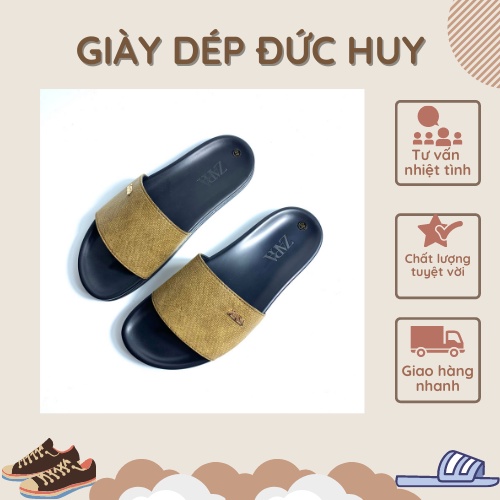 Dép quai ngang nam nữ Zara chất da mềm mại thời trangtại xưởng siêu xịn màu nâu