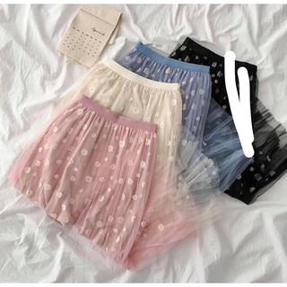 CHÂN VÁY TUTU 3 LỚP , CHÂN VÁY CÔNG CHÚA hoạt tiết hoa cúc họa mi