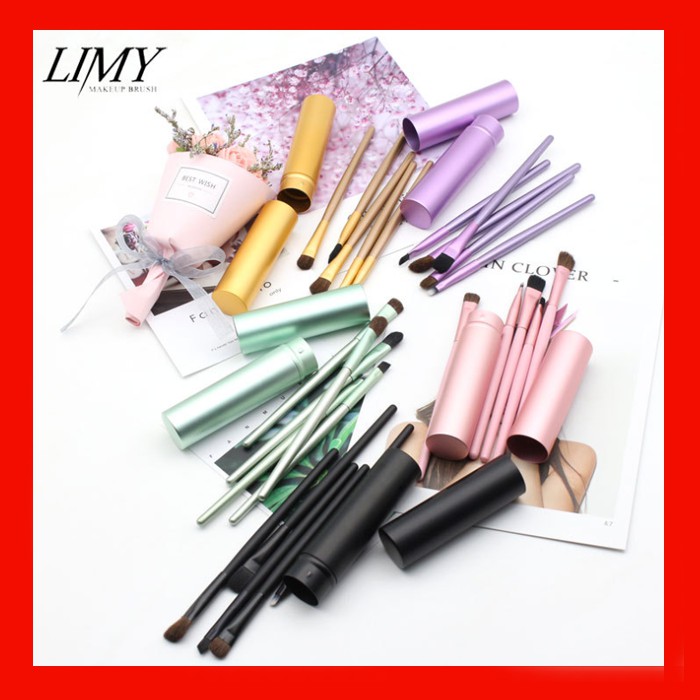 Bộ 05 Cọ Trang Điểm Makeup Mắt Lông Ngựa Chuyên Nghiệp LIMY LIMY01