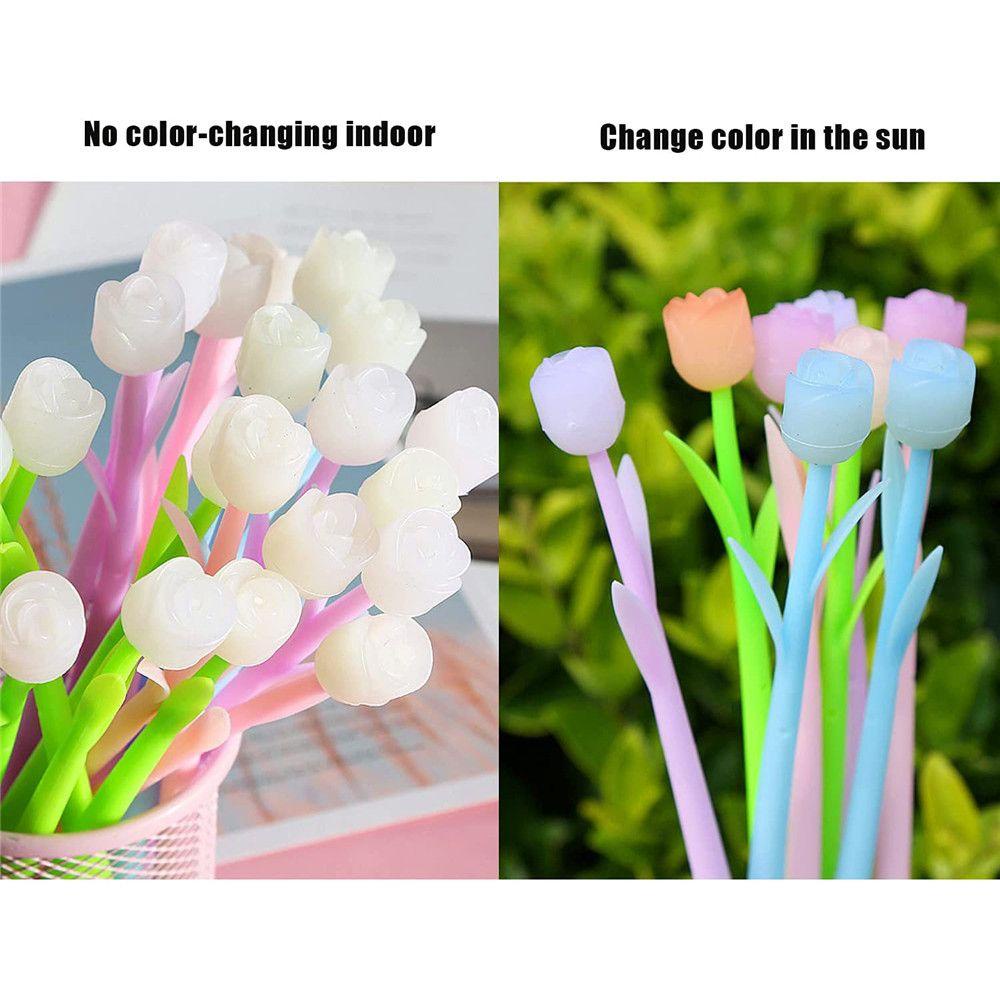 CHOOKEY 5 Cây Bút Gel Thay Đổi Màu Sắc Hình Hoa Hồng Dành Cho Trẻ Em