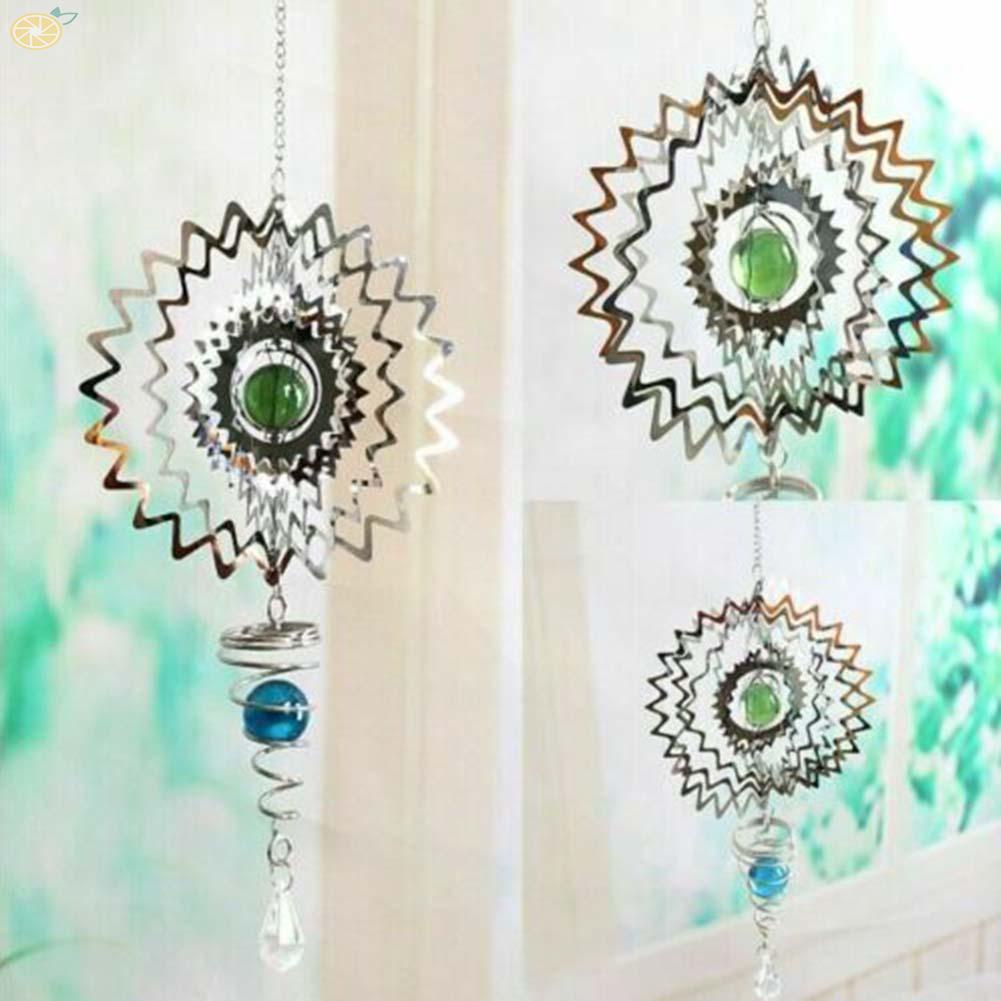 【VARSTR】3d Wind Chimes Spinner Kinetic Metal Tree Of Life Outdoor Garden Hanging Decor