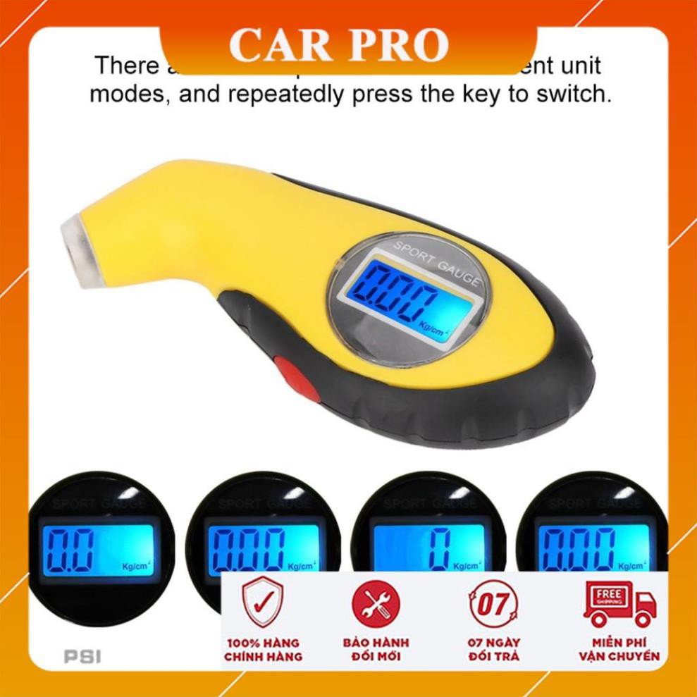 Đồng hồ đo áp suất lốp độ chính xác cao Tire Gauge - chính hãng - CAR PRO  loại điện tử