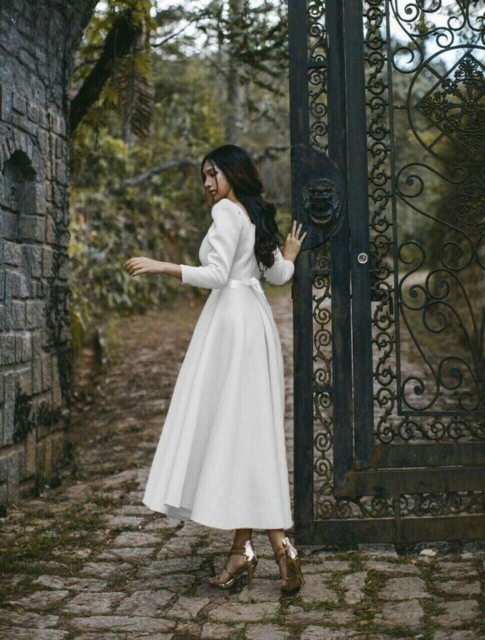 ( ẢNH VÀ VIDEO THẬT 1000%) đầm xoè phồng tay đính ngọc