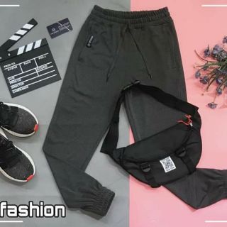 Quần Jogger Thun Xám Lông Chuột Cực đẹp