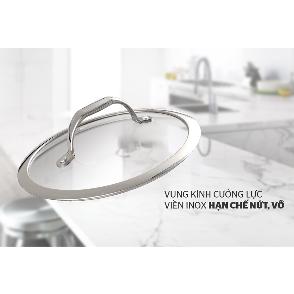 BỘ NỒI CHẢO INOX ĐA LỚP SUNHOUSE SHG700
