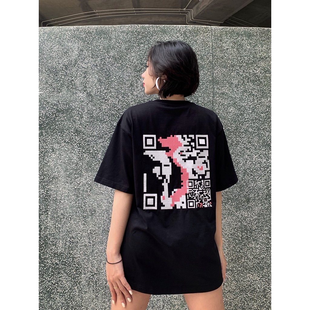 Áo Phông Thêu Mã QR : Tôi Yêu Việt Nam