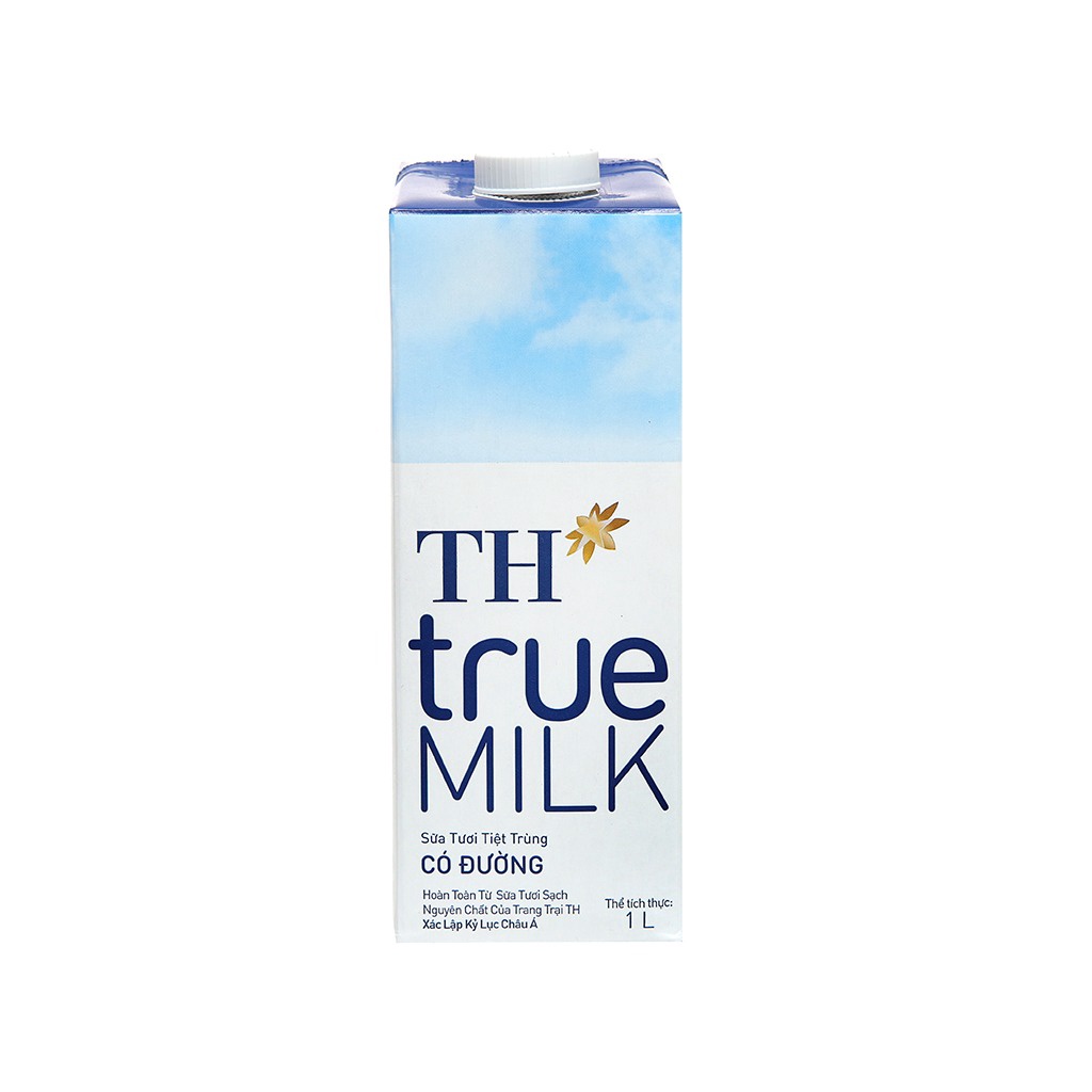 Sữa Th True Milk / Sữa Tươi Tiệt Trùng Có Đường/ Ít Đường/ Nguyên Chất Hộp 1 Lít