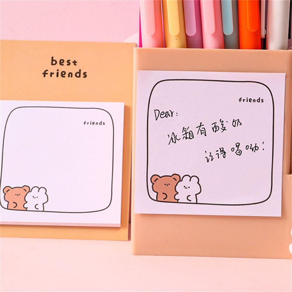 Giấy Dán Ghi Chú Hình Gấu Hoạt Hình Đáng Yêu Trang Trí Sổ Tay Nhật Ký