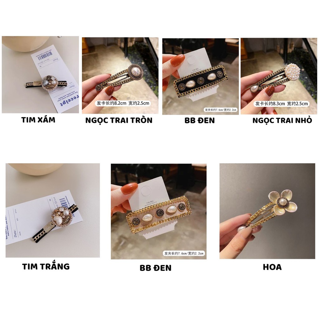 Kẹp Tóc Nữ ❤️FREESHIP❤️ Kẹp tóc Hàn Quốc cao cấp đính ngọc nhiều kiểu mẫu L19C
