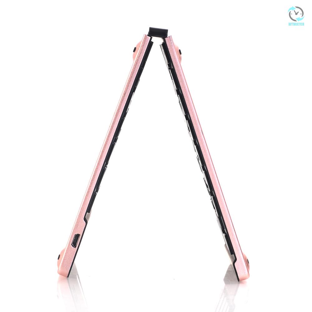 Bàn Phím Không Dây Mini 66 Phím Gấp Gọn M Gk228 Màu Vàng Hồng Cho Điện Thoại / Máy Tính Bảng / Laptop