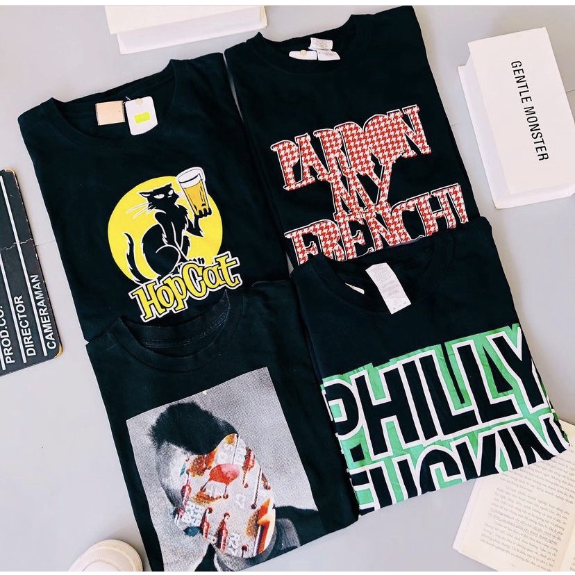 Áo thun Mỹ 2hand, Áo Phông Secondhand 2HAND HIỆU & SIÊU PHẨM Cổ Tròn Unisex In Hình To  Premium Cotton Mẫu 1