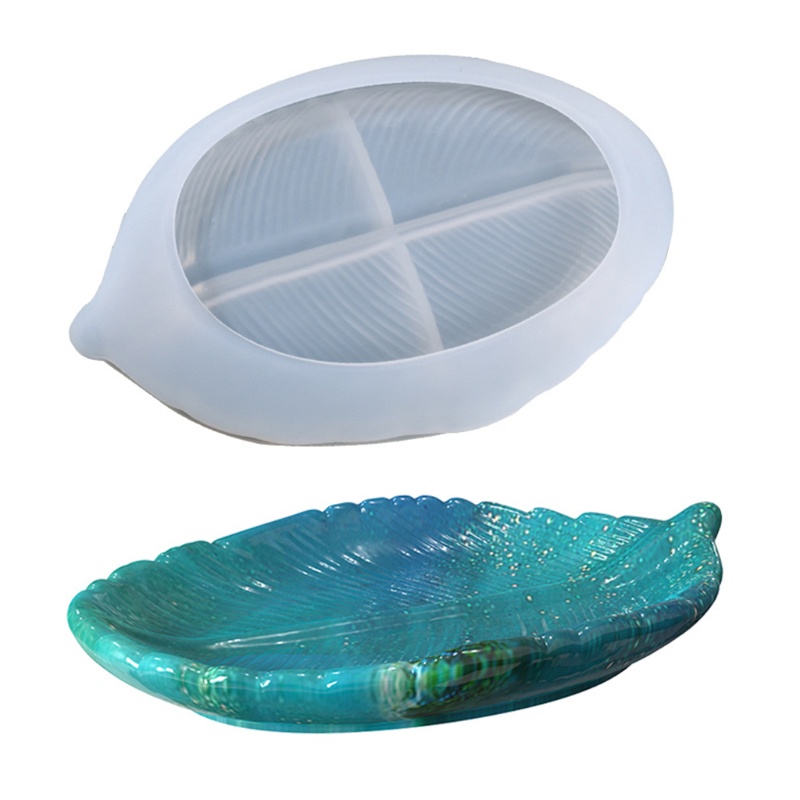 Khuôn Làm Đế Lót Ly Bằng Silicone Hình Chiếc Lá DIY