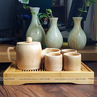 Bộ khay uống trà bằng Tre