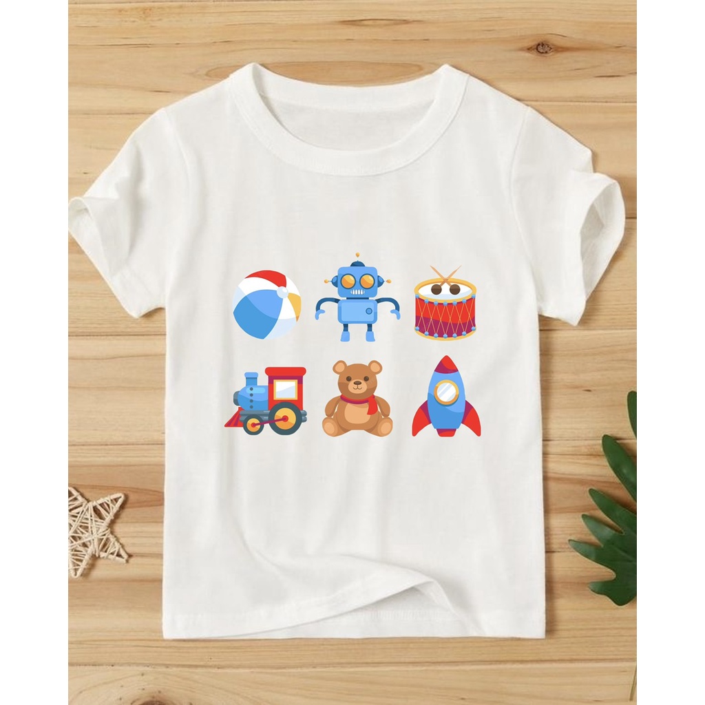 áo thun bé gái bé trai in hình gấu dễ thương coton co giản thoải mái