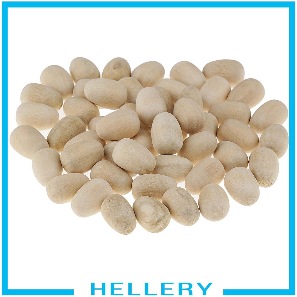 Bộ 50 Quả Trứng Gỗ Dùng Trang Trí Lễ Phục Sinh