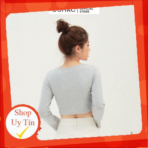 Áo croptop nữ tay dài GUMAC phong cách cá tính, năng động nhiều làm ATB3106