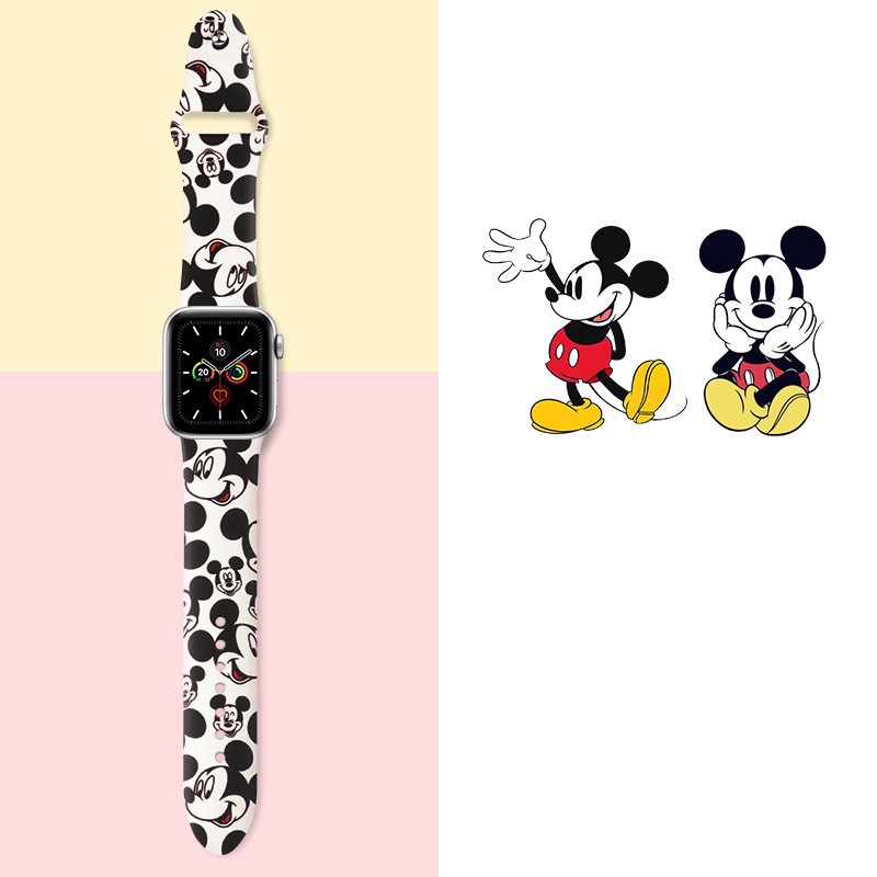 Dây silicon gắn đồng hồ họa tiết rằn ri cho Apple Watch Series 6 SE 5 4 3 2 1 38mm 40mm 42mm 44mm
