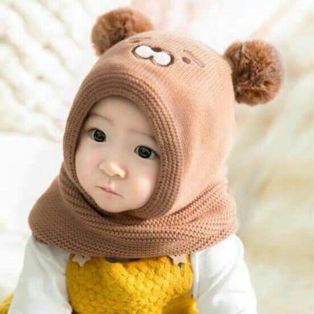 Mũ trùm đầu cho bé