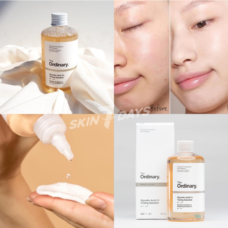 Toner Dưỡng Sáng Đều Màu Da The Ordinary Glycolic Acid 7% Toning Solution 240ml Làm Sáng Da Giúp Da Mịn Màng