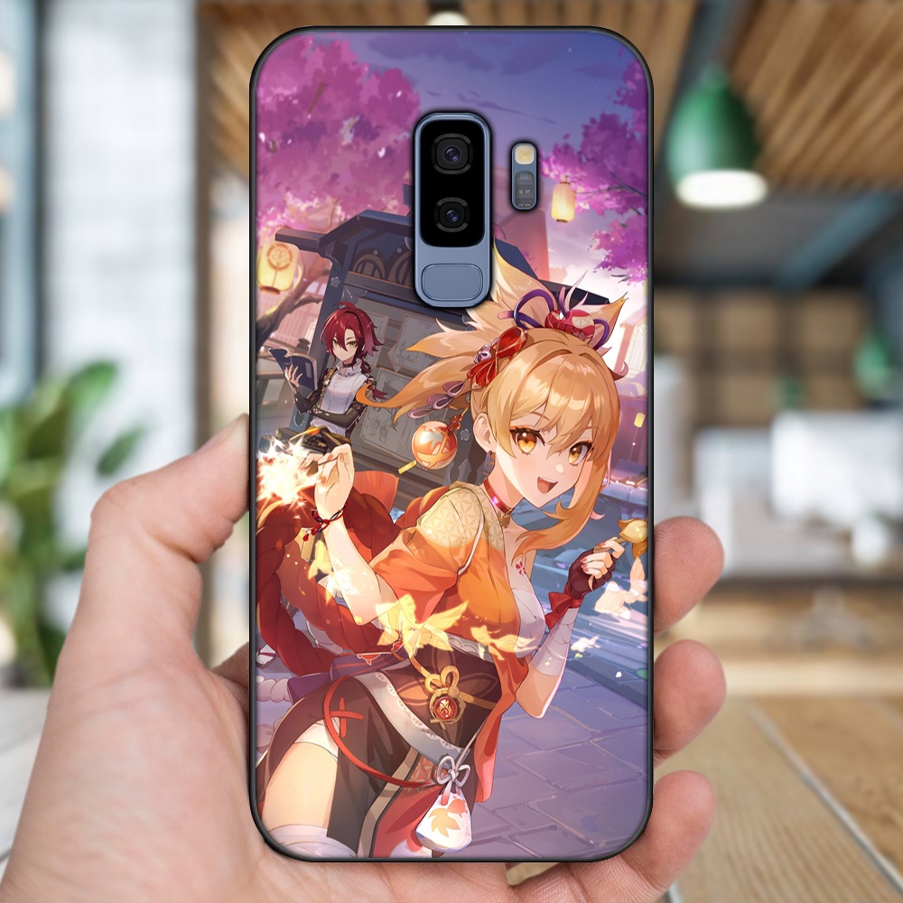 Ốp lưng Samsung S9 Plus viền đen in hình Yoimiya Genshin Impact
