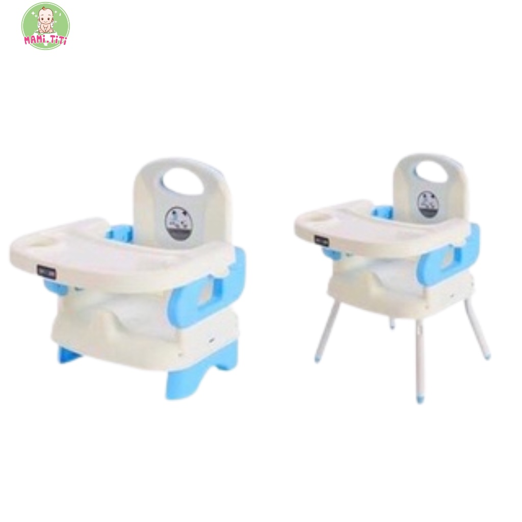 [ Tặng Kèm Yếm lilon/ Thìa Báo Nóng ] Ghế Ăn Dặm Cho Bé Gấp Gọn Kèm Chân Sắt 3 Chế Độ Điều Chỉnh Cao Thấp