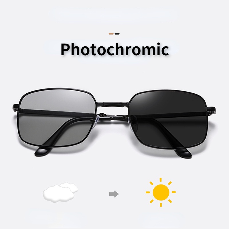 Kính quang sắc mới Kính râm phân cực nam có thể gập lại Kính đổi màu