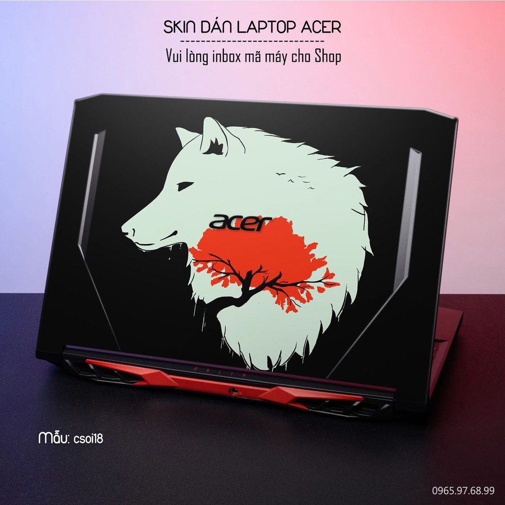 Dán decal cho các dòng Laptop Acer in hình con Sói cực đẹp