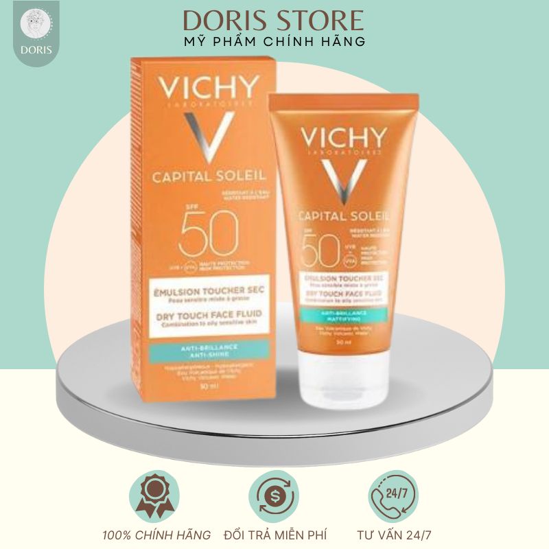 Kem Chống Nắng Vichy Capital Soleil SPF50 Emulsion Toucher Sec Anti-Brillance 50ml