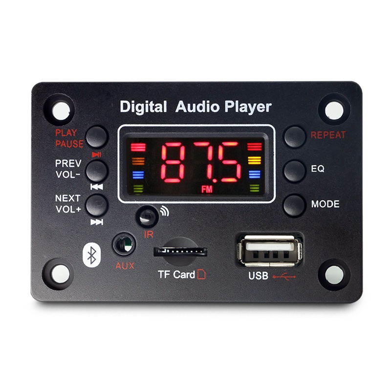 Bảng Mạch Giải Mã MP3 FM Radio TF USB AUX MP3 Bluetooth Kỹ Thuật Số LED 5V 12V Cho Xe Hơi