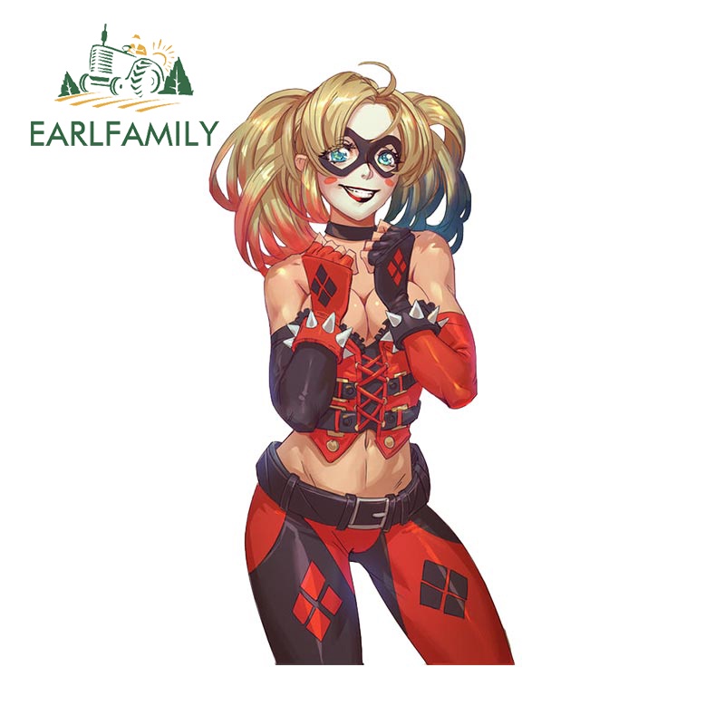 Đề Can Dán Trang Trí Cửa Xe Hơi / Xe Máy harley quinn 13Cmx8Cm