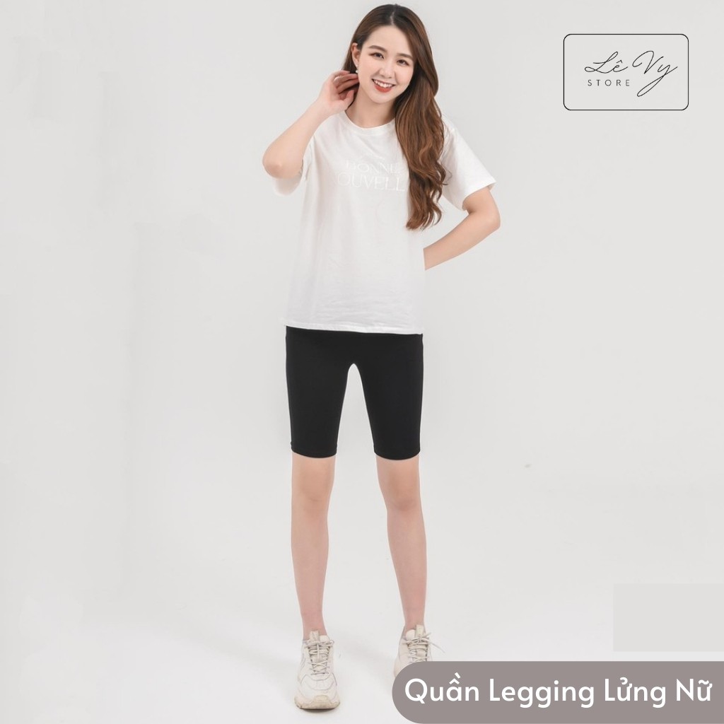 Quần Legging Lửng Biker Nữ, Cạp Chun Dáng Ôm Co Giãn Tốt | BigBuy360 - bigbuy360.vn