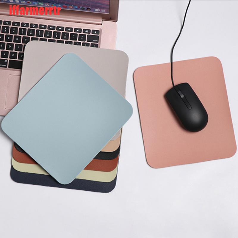 {iffarmerrtr}New Arrival Universal Anti-slip Mouse Pad Double Side Leather Gaming Mice Mat KGD