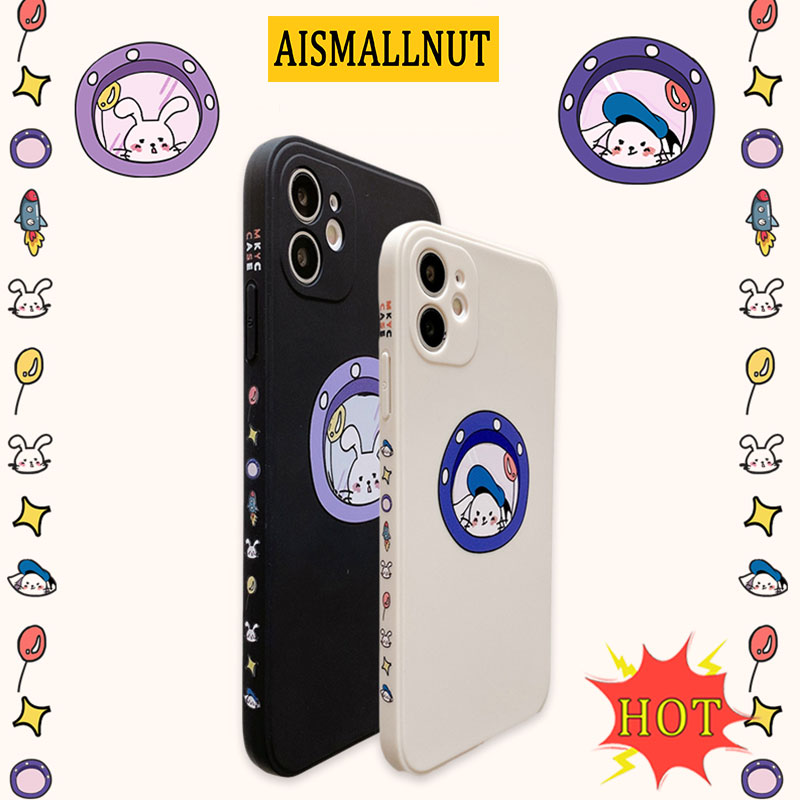 iPhone Case Casing White Rabbit For iPhone11 12 Pro Promax 6 6s 7 8 Plus X XS XR XSMAX Anti-fall Soft Case Cover AISMALLNUT