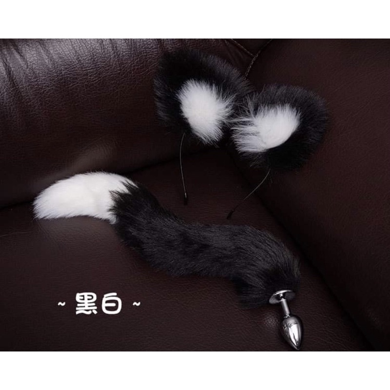 Bộ phụ kiện 2 món tai và đuôi kim loại cosplay nàng cáo quyến rũ, xinh đẹp