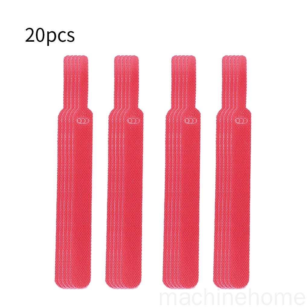 Bộ 20 phụ kiện quấn dây cáp bằng polyester màu đỏ 11x145mm