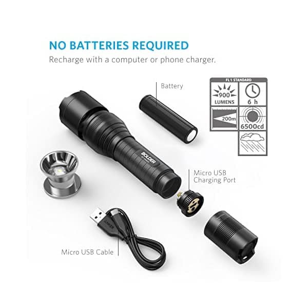 Đèn pin Anker Rechargeable Bolder LC40 💥 (chân sạc USB) T1423012