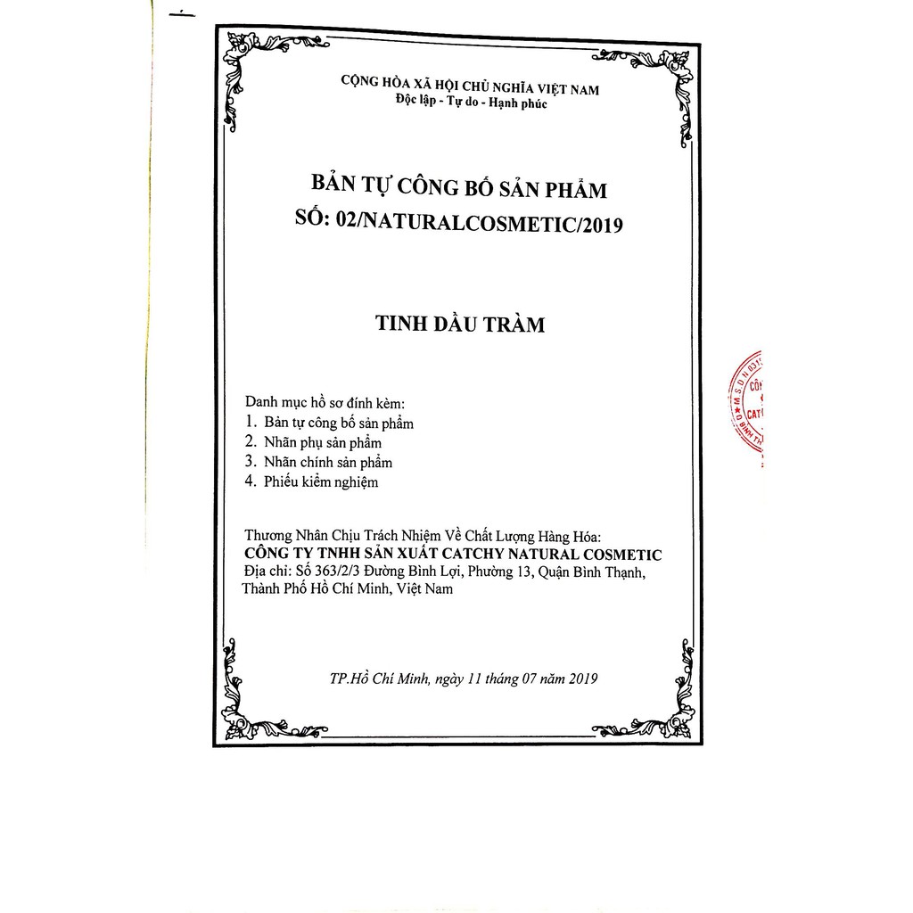 Tinh Dầu Tràm Catchy Chai 50ml