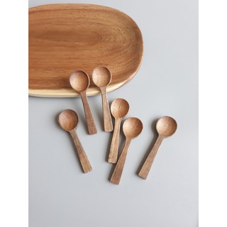 ( Bộ 6) Thìa gỗ nhỏ múc gia vị, decor