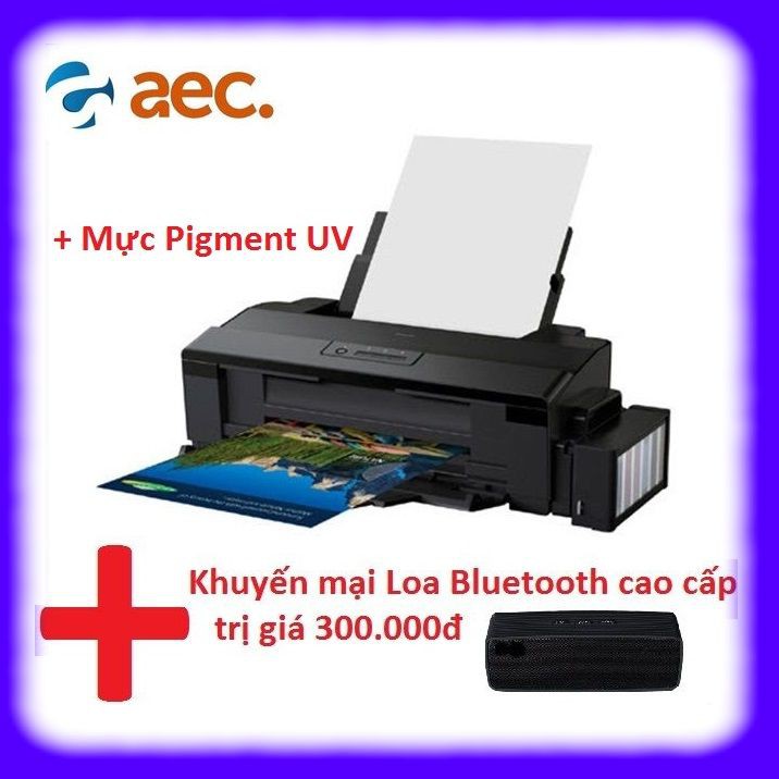 Máy in phun màu khổ A3, A4 Epson L1800 sử dụng mực chống nước chống bay màu Pigment UV + Khuyến mại Loa Bletooth 300k