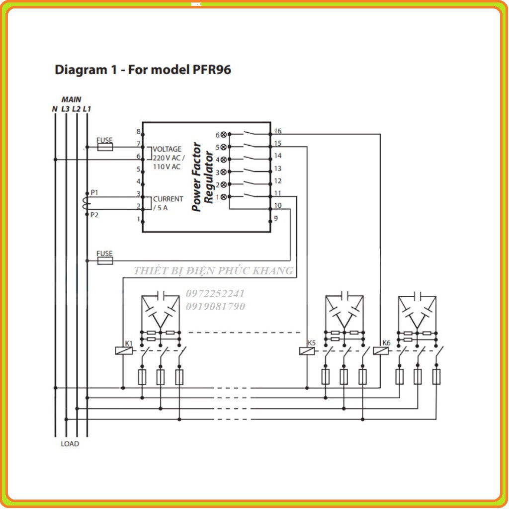 Freeship tụ bù công suất cos phi tiết kiệm điện 3pha 440v 10kvar-Enulux- PRT. 4410