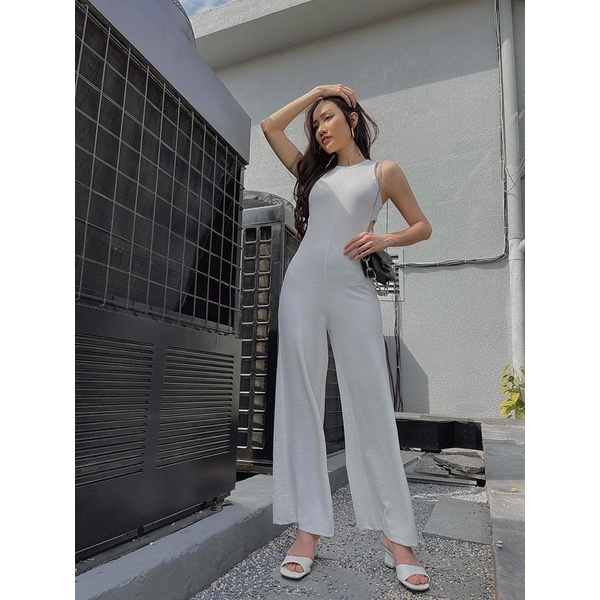 LEMONCHICVN - Jumpsut dài thun hở lưng - JMP57