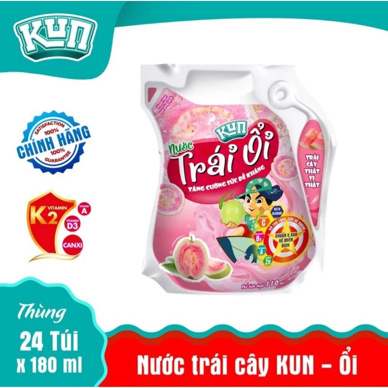Nước trái cây hương ổi LIF KUN túi 110ml