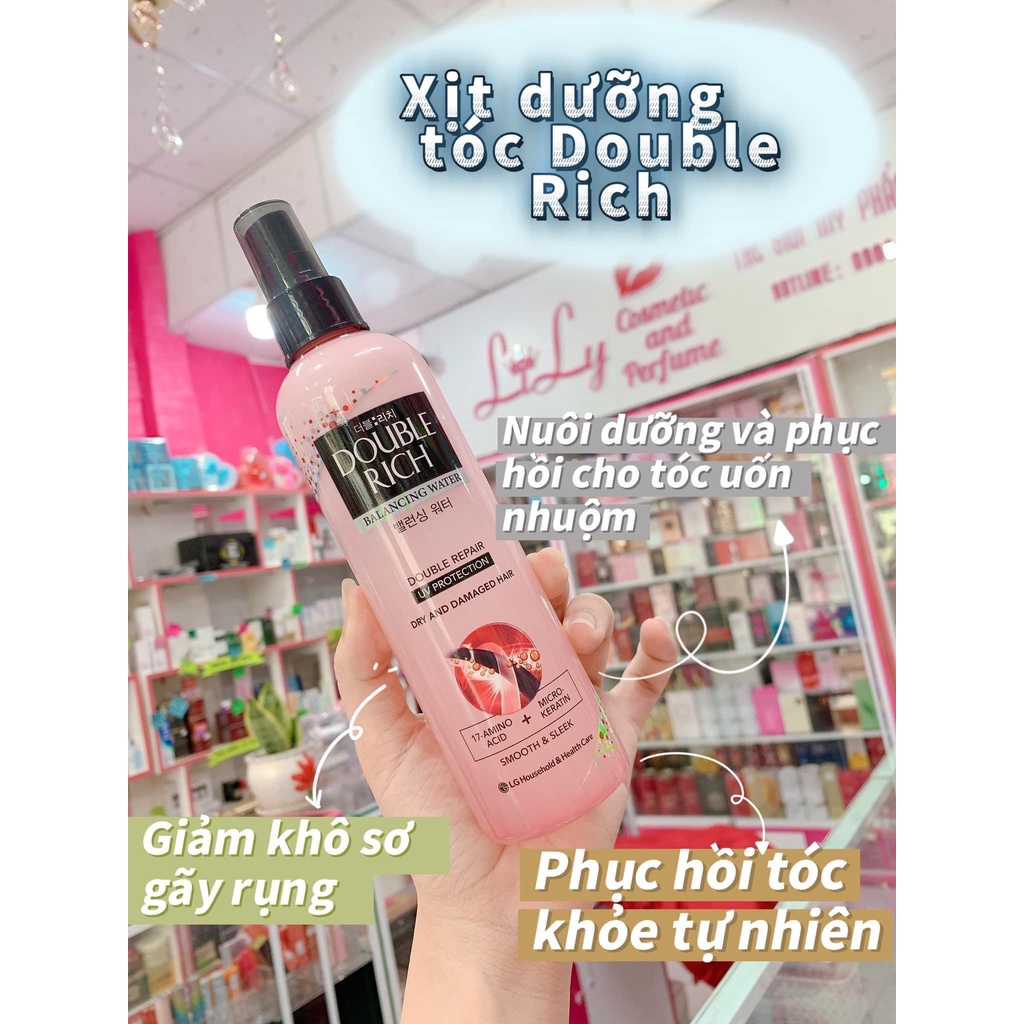 Dưỡng Tóc Double Rich Chăm Sóc Khô Xơ, Hư Tổn, Tóc Nhuộm (120ml,250ml) Balancing Water Repair