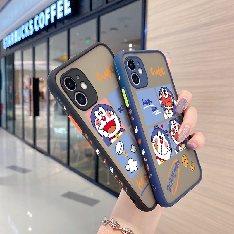 Ốp Điện Thoại Trong Suốt Mặt Nhám Chống Rơi Họa Tiết Doraemon Cho Xiaomi POCO X3 X3 NFC X3 Pro X3 GT